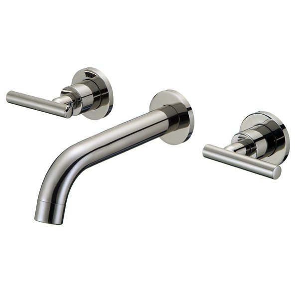 Novatto KENNEDY Two Handle Wall Mount Bathroom Faucet in Brushed Nickel NBF-W04BN